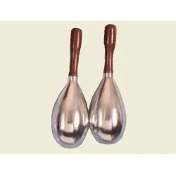 Paire maracas argent
