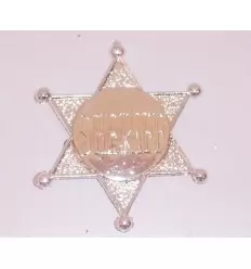 Estrela de xerife em cor prata