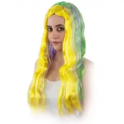 Peruca hippie multicolor