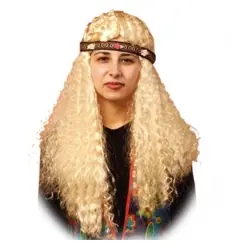 Peruca hippie com juba ondulada