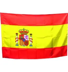 Bandeira Espanha com vara 20x30 cm.