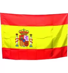 Bandeira Espanha com vara 20x30 cm.