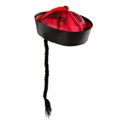 Chapeau chinois tresse tissu