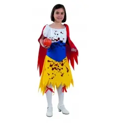 Disfarce Branca de Neve sangrenta infantil.