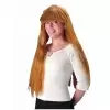 Wig with long smooth hair with bangs